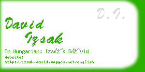 david izsak business card